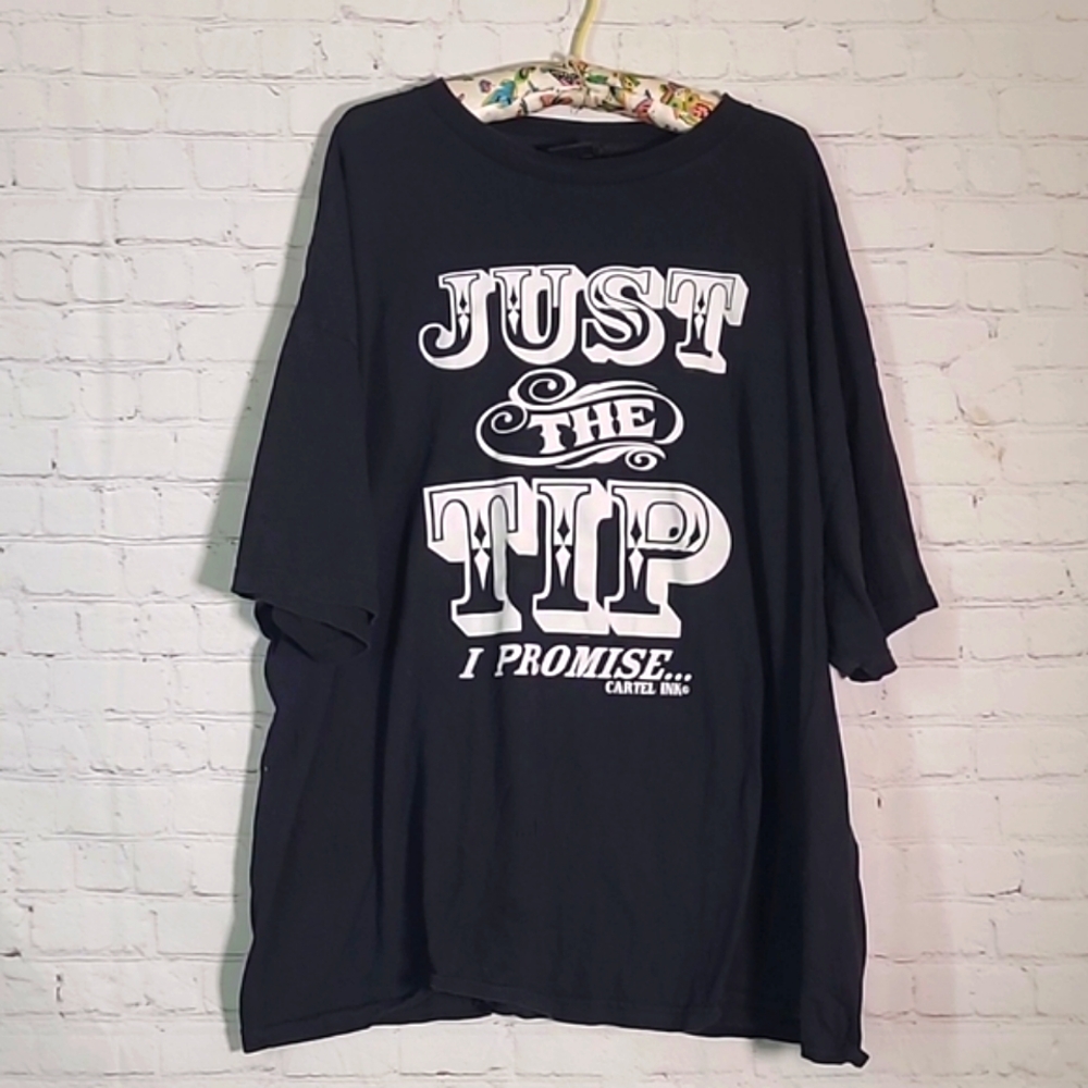 Cartel Ink Tattoo Black Just The Tip Graphic Print Tee Artist Tshirt Mens 2XL